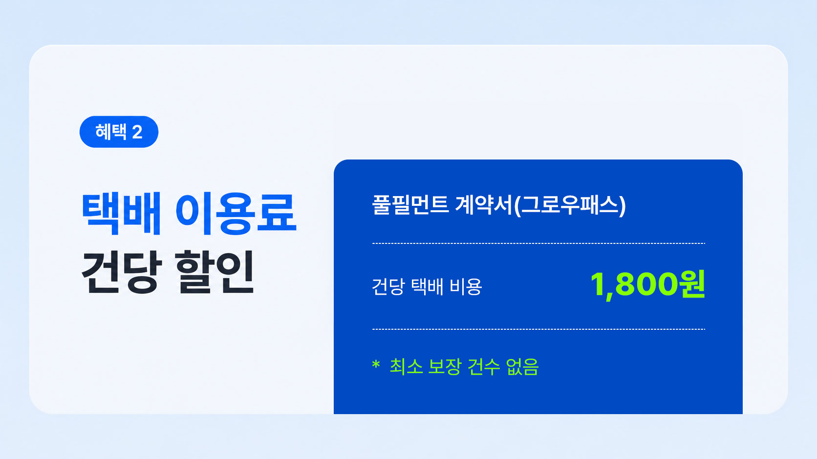 건당 택배 이용료 할인